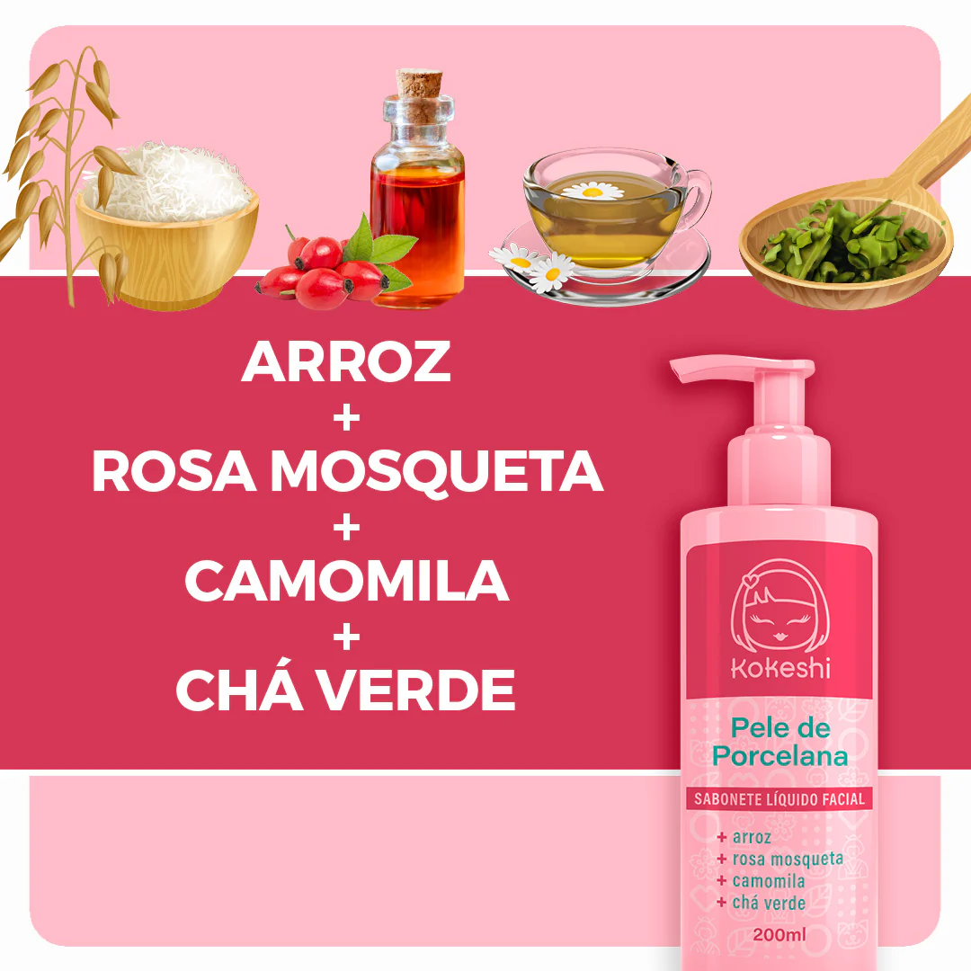 Sabonete Líquido Facial Pele de Porcelana Kokeshi - Image 3